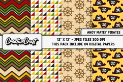 Pirates Digital Papers, nautical scrapbooking designs Product Image 1