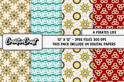 Pirates Digital Papers, nautical scrapbooking designs Product Image 1