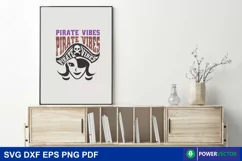 Pirate Vibes SVG | Pirate Girl Svg Png Typography Design Product Image 3