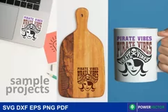 Pirate Vibes SVG | Pirate Girl Svg Png Typography Design Product Image 2