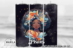 Pisces Sign Skinny Tumbler Sublimation Designs Product Image 1