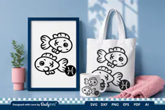Cute Zodiac Sign SVG | Kawaii Astrology Design Product Image 3