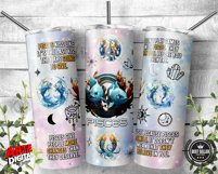 12 Zodiac Sign Affirmation |20oz Skinny Tumbler Sublimation Product Image 12