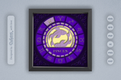 Pisces Zodiac 3D Shadow Box Layered Papercut Product Image 2