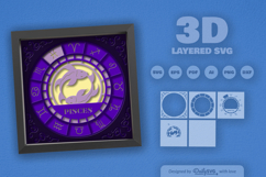 Pisces Zodiac 3D Shadow Box Layered Papercut Product Image 3