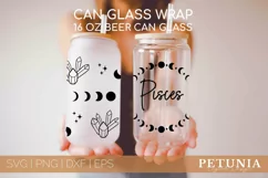 Zodiac Sign svg being used as a beer can glass wrap