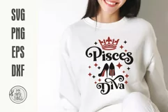 Pisces Zodiac Sign Svg cut files use for funny Birthday shirts, hoodies, iron-ons, mugs, printables, stickers, card making, pillows, sweatshirts and more.