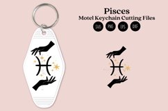 Pisces Zodiac Signs keychain svg cutting files or sublimation files for keychain