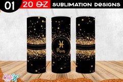 Zodiac Sign Sublimation Tumbler Wrap Product Image 3