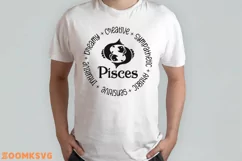 Pisces SVG, Zodiac Signs SVG, Horoscope SVG, Cut files Product Image 2