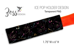 Brightly Colored Pit Bull Ice Pop Holder Sublimation Design Product Image 1