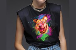 Pitbull Watercolor Sublimation Clipart PNG JPG Product Image 3