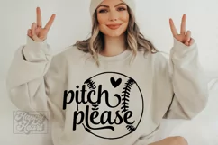 Pitch Please SVG - Funny Baseball Mom Shirt - Sport Mom PNG Product Image 5