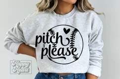 Pitch Please SVG - Funny Baseball Mom Shirt - Sport Mom PNG Product Image 1