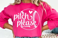 Pitch Please SVG - Funny Baseball Mom Shirt - Sport Mom PNG Product Image 3