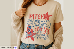 Pitches Be Crazy Baseball Hand-Drawn SVG Design Product Image 4