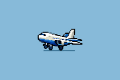 Pixel Art Airplane Design Vector Product Image 2
