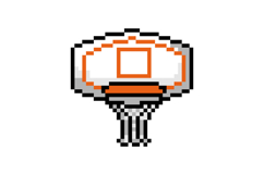 Pixel art basketball hoop graphic design vector Product Image 1