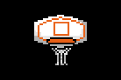 Pixel art basketball hoop graphic design vector Product Image 2
