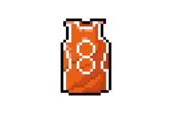 Pixel art basketball jersey graphic design vector Product Image 1