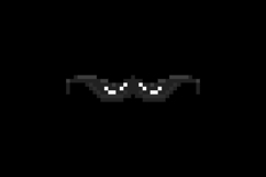 Pixel art black moustache graphic design illustration Product Image 2