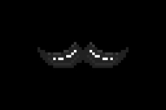 Pixel art black moustache graphic design object Product Image 2