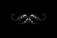 Pixel art black moustache object graphic design Product Image 2