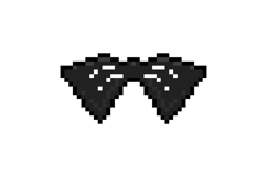 Pixel art black moustache object graphic illustration Product Image 1