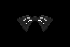 Pixel art black moustache object graphic illustration Product Image 2