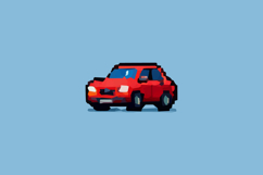 Pixel Art Car Design Vector Product Image 2