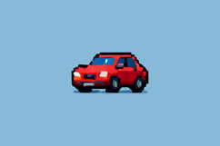 Pixel Art Car Design Vector Product Image 1