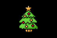 Pixel art christmas tree graphic design vector Product Image 2