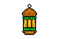 Pixel art classic lantern graphic illustration Product Image 1