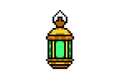Pixel art classic lantern graphic vector Product Image 1