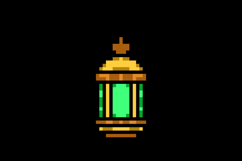 Pixel art classic lantern graphic vector Product Image 2