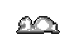 Pixel art cloud and smoke graphic clipart Product Image 1