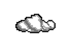 Pixel art cloud and smoke graphic concept Product Image 1