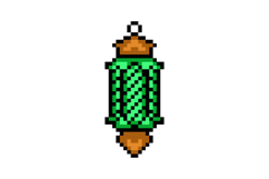 Pixel art decorative islamic lantern illustration Product Image 1