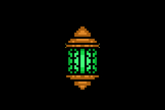 Pixel art decorative lantern object graphic clipart Product Image 2
