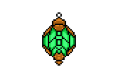 Pixel art decorative lantern object graphic isolated Product Image 1