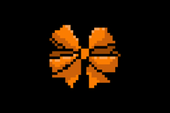 Pixel art decorative ribbon graphic design Product Image 2