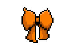 Pixel art decorative ribbon graphic illustration Product Image 1