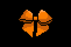 Pixel art decorative ribbon graphic isolated Product Image 2