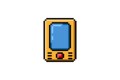Pixel art drawing cell phone design clipart Product Image 1