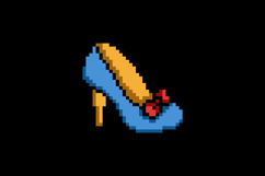 Pixel art drawing high heels design clipart Product Image 2