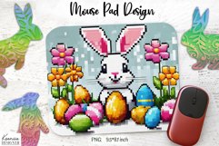 Funny Pixel Art Easter|Mouse Pad Sublimation Product Image 1