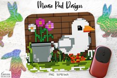 Funny Pixel Art Easter|Mouse Pad Sublimation Product Image 1
