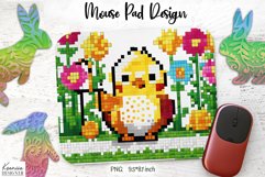 Funny Pixel Art Easter|Mouse Pad Sublimation Product Image 1
