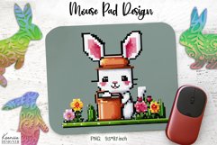 Funny Pixel Art Easter|Mouse Pad Sublimation Product Image 1