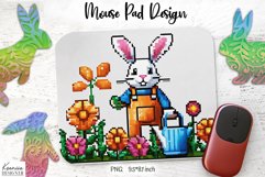 Funny Pixel Art Easter|Mouse Pad Sublimation Product Image 1